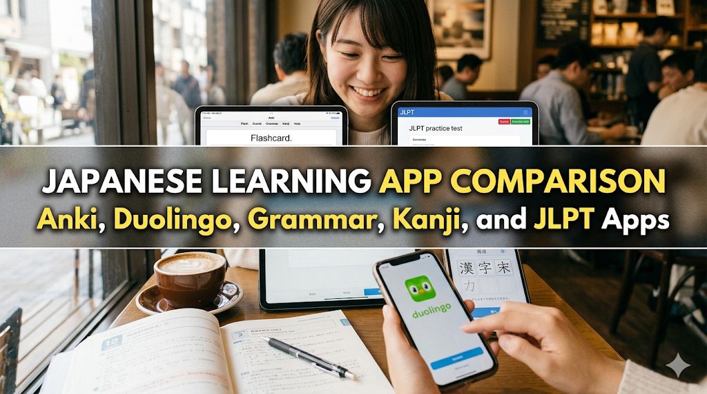 Japanese Learning App Comparison｜Anki vs Duolingo vs Grammar Apps